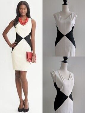 Banana Republic Diamond Pattern Dress Sz 6